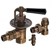 Ретро вентили угловые для радиаторов и воздухоотводчик 1/2" латунь CC/RS-1 RETRO style