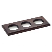 Рамка 3 местная, прямоугольник, венге, 1М-В3 Vintage