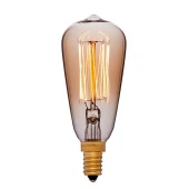 Ретро лампа накаливания ST48 F2, E14, золотая, 053-587 Sun Lumen