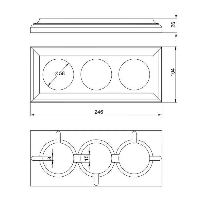 Рамка Престиж 3 местная, белый прованс, GE70708-37 ТМ МезонинЪ Рамка Престиж 3 местная, белый прованс, GE70708-37 ТМ МезонинЪ