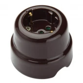 Ретро розетка с заземляющим контактом коричневый, 84011BW Fanton