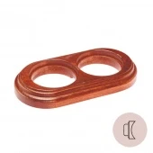 Рамка на бревно D300 мм. 2 местная, овал, вишня НО12ВШ300 Salvador