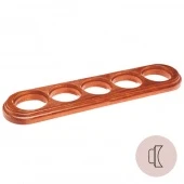 Рамка на бревно D200 мм. 5 местная, овал, вишня НО15ВШ200 Salvador