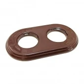 Рамка 2 местная, темный шоколад, BF2-620-06 BIRONI