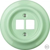 Корпус ретро розетки двойной ментол глянцевый PNMEGs0 Katy Paty