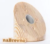 Накладка на скошенный потолок D85, L0-40-S сосна, угол 40 градусов naBrevno, с фрезеровкой кромки