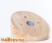 Накладка на скошенный потолок D100, L1-35-S сосна, угол 35 градусов naBrevno, с фрезеровкой кромки