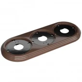 Рамка 3 местная, какао, GE30703-70 МезонинЪ, серия Усадьба