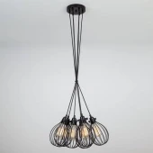 Подвесной светильник в стиле лофт Moll 50059/6 черный ЕВРОСВЕТ