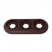 Рамка 3 местная Retro Design, коричневый, RE-RDRM3Br Р-Электро