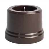 Ретро розетка с заземлением Basic коричневый, KBS-03 Edisel