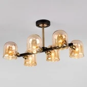 Потолочный светильник в стиле лофт Wade, 70103/6 бронза/черный ЕВРОСВЕТ