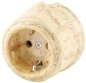 Ретро розетка с заземляющим контактом, Роса Эстремоз, 080-644 (KM) SUN-LUMEN