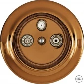 Ретро розетка TV/R/SAT проходная медный глянцевый OPCUNGsTVa Katy Paty