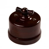 Ретро выключатель тигровое дерево B1-203-TW BIRONI перекрестный