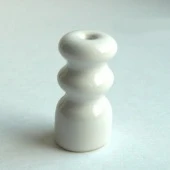 Кабельный изолятор под два провода "Вершина" белый, И04.00 DerevFarfor