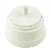 Ретро выключатель, А16-2213 бежевый Bylectrica одноклавишный (6А)