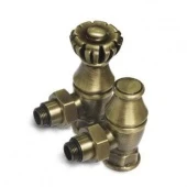 Ретро клапаны угловые для радиаторов, воздухоотводчик и заглушка Liberty 1/2"х 3/4" бронза 0320-2000Z000 S.R.Rubinetterie
