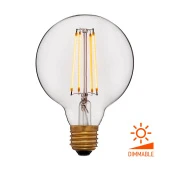 Ретро лампа светодиодная G95 2C4+, E27, прозрачная, 056-786 Sun Lumen