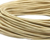 Ретро кабель круглый электрический (50м) 2*2.5, песочный шелк, серия Loft, Interior Electric