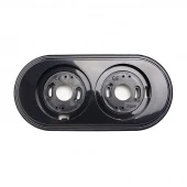 Рамка 2 местная Basic, овал, черный FrBl-02 Edisel