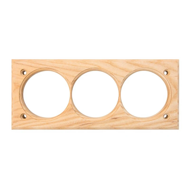 Накладка на бревно 280 мм. 3 местная, ясень натуральный, СМ3-280 DecoWood Накладка на бревно 280 мм. 3 местная, ясень натуральный, СМ3-280 DecoWood