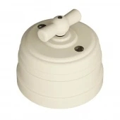 Ретро выключатель слоновая кость, GE30401-02 ТМ МезонинЪ, двухклавишный, серия Усадьба