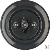 Ретро выключатель графит глянцевый CRG1 Katy Paty одноклавишный