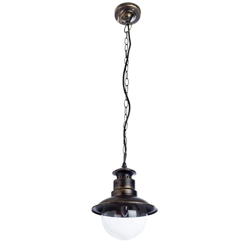 Ретро светильник уличный подвесной Amsterdam, черный, золотистый, A1523SO-1BN Arte Lamp Ретро светильник уличный подвесной Amsterdam, черный, золотистый, A1523SO-1BN Arte Lamp