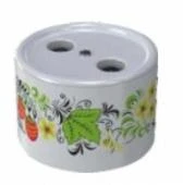 Розетка R/TV-Sat оконечная, белая с флористическим узором, B1-305-01 D9/5 BIRONI