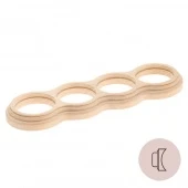 Рамка на бревно D280 мм. 4 местная, восьмерка, дуб неокрашенный НО34НК280 Salvador