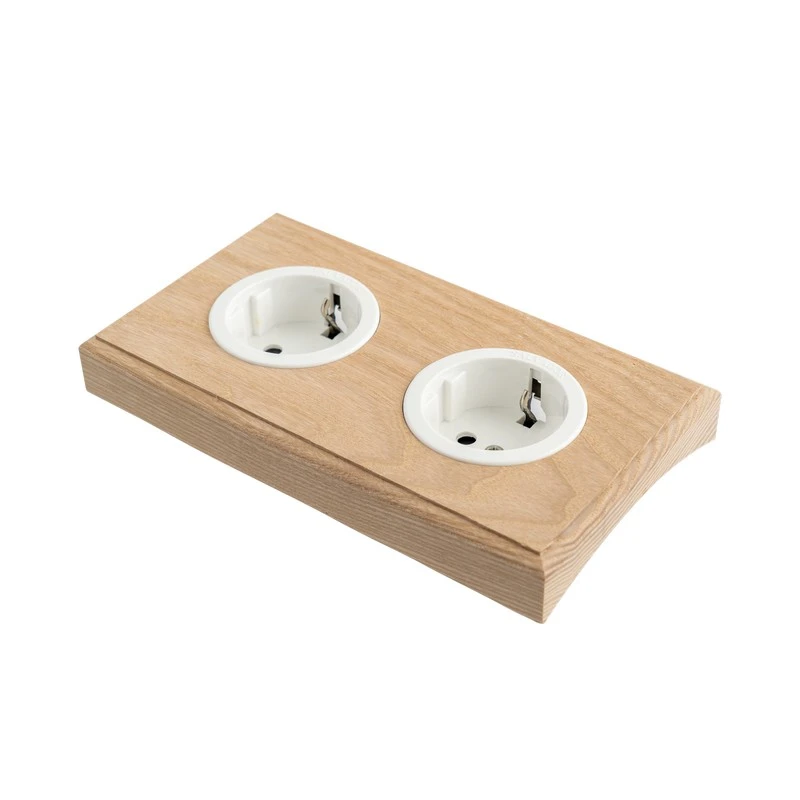 Накладка на бревно 260 мм. 2 местная, ясень натуральный, СМС2-260 DecoWood Накладка на бревно 260 мм. 2 местная, ясень натуральный, СМС2-260 DecoWood