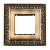Дизайнерская рамка 1 местная с суппортом, бронза, металл, 854120-1 LK Studio, серия LK45