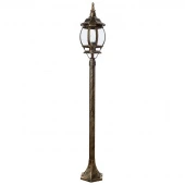 Ретро столб уличный Atlanta, черный, золотистый, A1046PA-1BN Arte Lamp