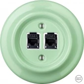 Розетка интернет Cat.6 двойная, ментол глянцевый PNMEGsCat6 Katy Paty
