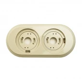 Рамка 2 местная Basic, овал, слоновая кость FrIv-02 Edisel