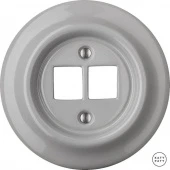 Корпус ретро розетки двойной бетон глянцевый CAGs0 Katy Paty