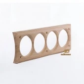 Четверная накладка на бревно D240 мм., встраиваемая, дуб, V4-240-D naBrevno