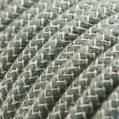 Ретро кабель электрический 2*0.75, зелёный зигзаг, Cab.D72 Merlotti cavi