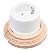 Розетка с заземляющим контактом Combi-2, белый, натурель, B1-101-01/С2 BIRONI