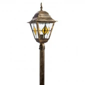 Ретро столб уличный Berlin, черный, золотистый, A1016PA-1BN Arte Lamp