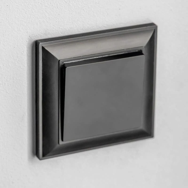 Дизайнерский выключатель, черный матовый, W1113008 Werkel, одноклавишный перекрестный Дизайнерский выключатель, черный матовый, W1113008 Werkel, одноклавишный перекрестный