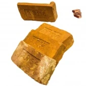 Лофт плитка (элемент угловая постелька) с клеймом ПСКПУ02 Cegla из старинного кирпича, тычковая