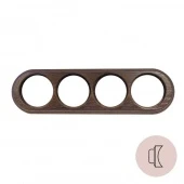 Рамка на бревно D280 мм. 4 местная, овал, венге НО14ВГ280 Salvador