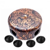 Распределительная коробка D78, античная медь B1-521-15-К BIRONI с 4 кабельными вводами в комплекте