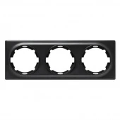 Дизайнерская рамка 3 местная, горизонтальная, черный, 2172830 OneKeyElectro