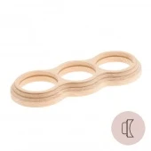 Рамка на бревно D260 мм. 3 местная, восьмерка, дуб неокрашенный НО33НК260 Salvador