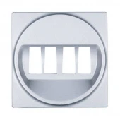 Накладка аудио-розетки, серебристый металлик, 857403-1 LK Studio, серия LK45