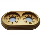 Рамка 2 местная Retro Design, золото, RE-RDRM2Gl Р-Электро