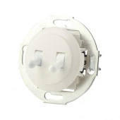 Ретро выключатель, тумблерный, белый/белый, 882304-3 Vintage, двухклавишный